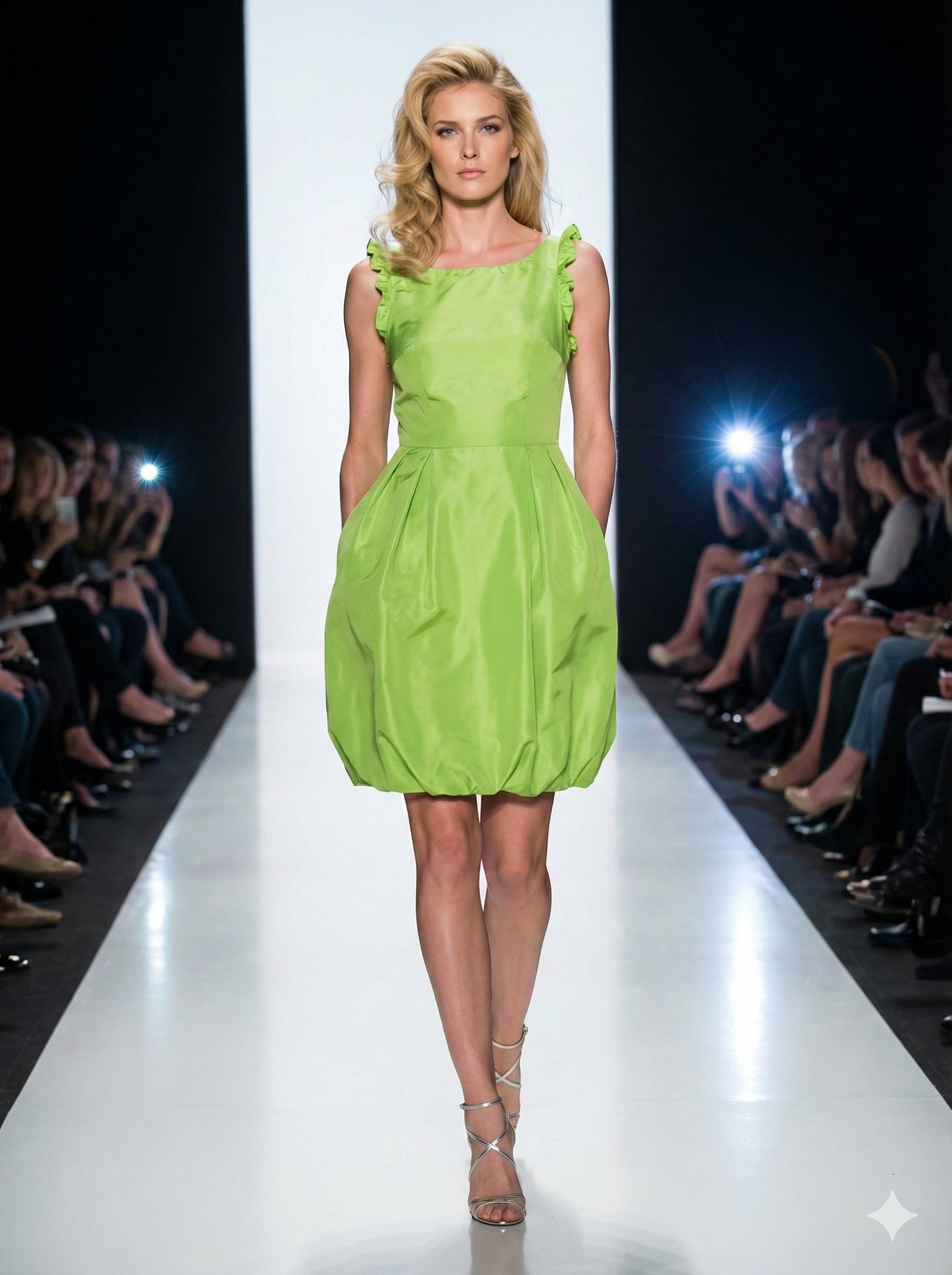 草图变照片：模特走秀照片对比