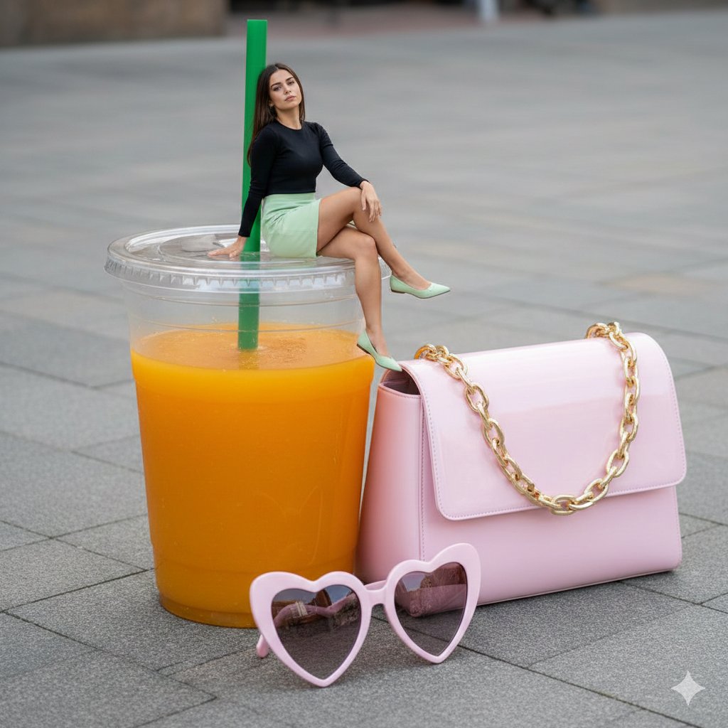 周末心情：放松、时尚，骑行巨型饮料！