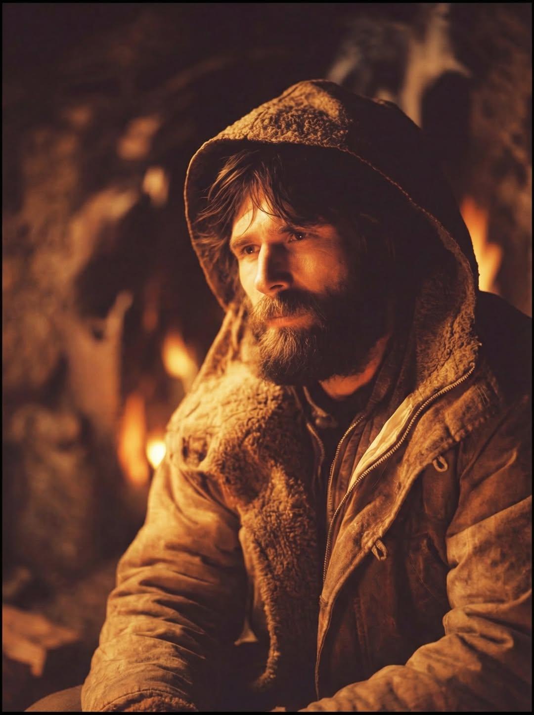 生存环境下的超逼真8K男性肖像