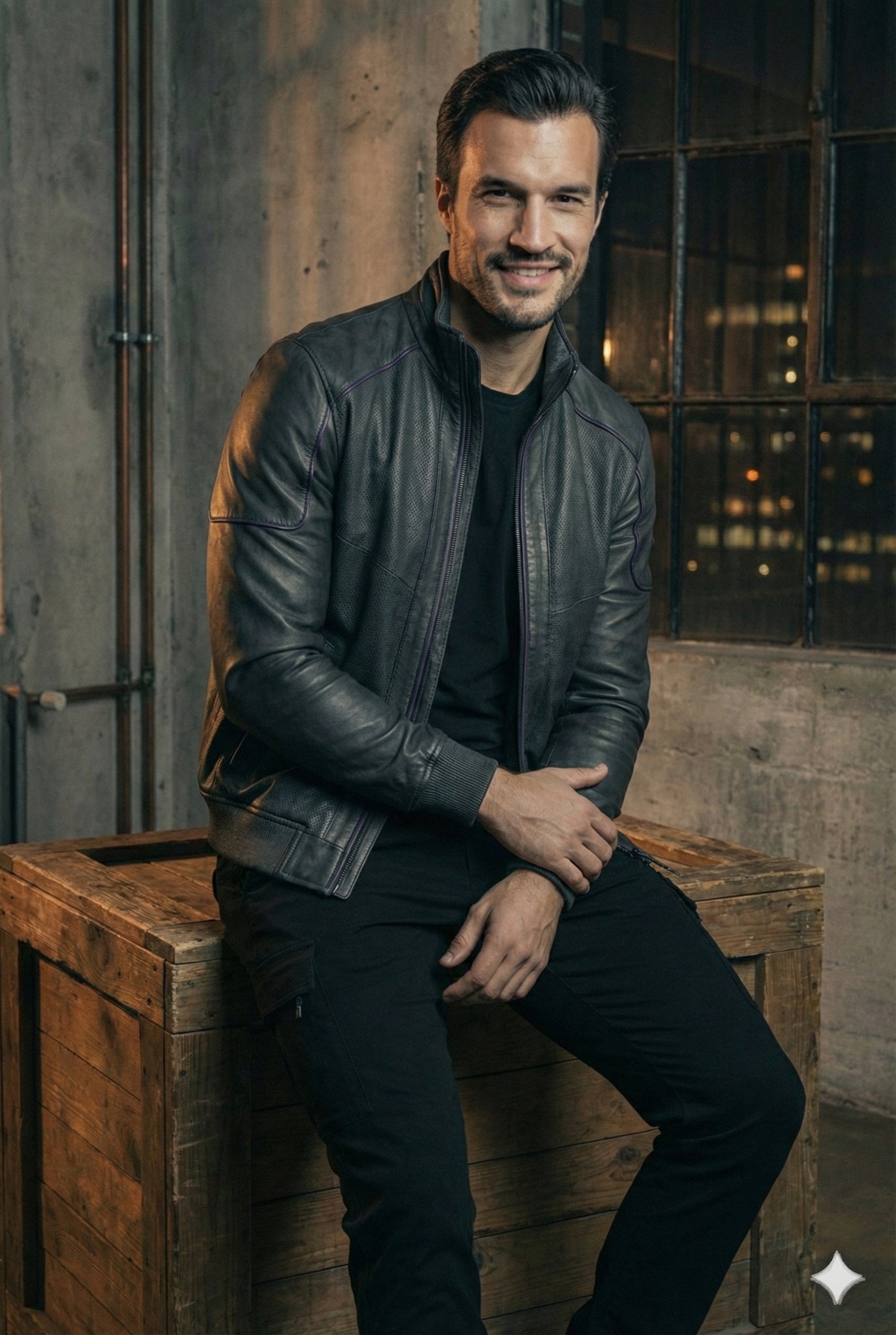 未来主义风格男性肖像摄影