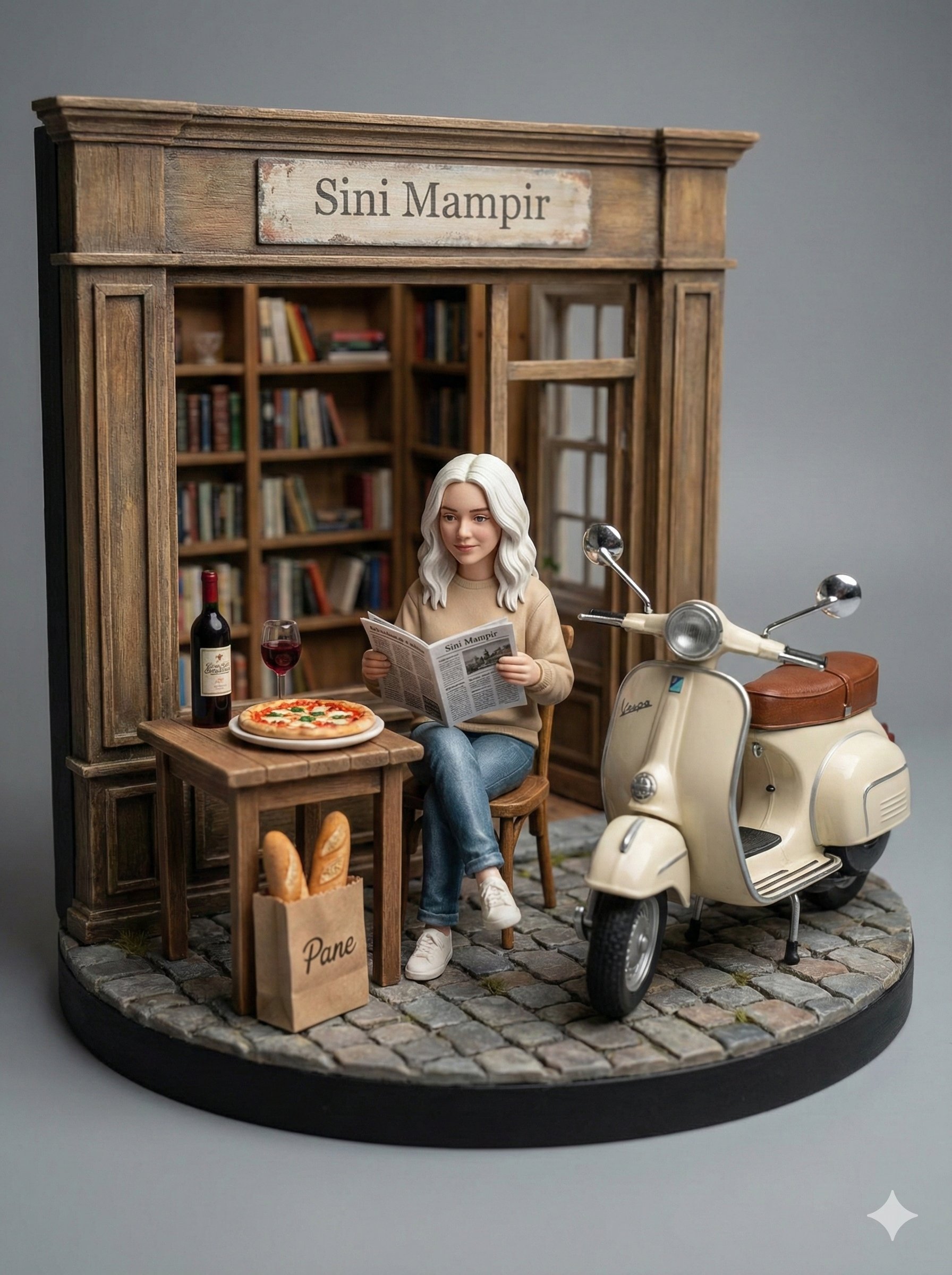 手工迷你场景的微距摄影