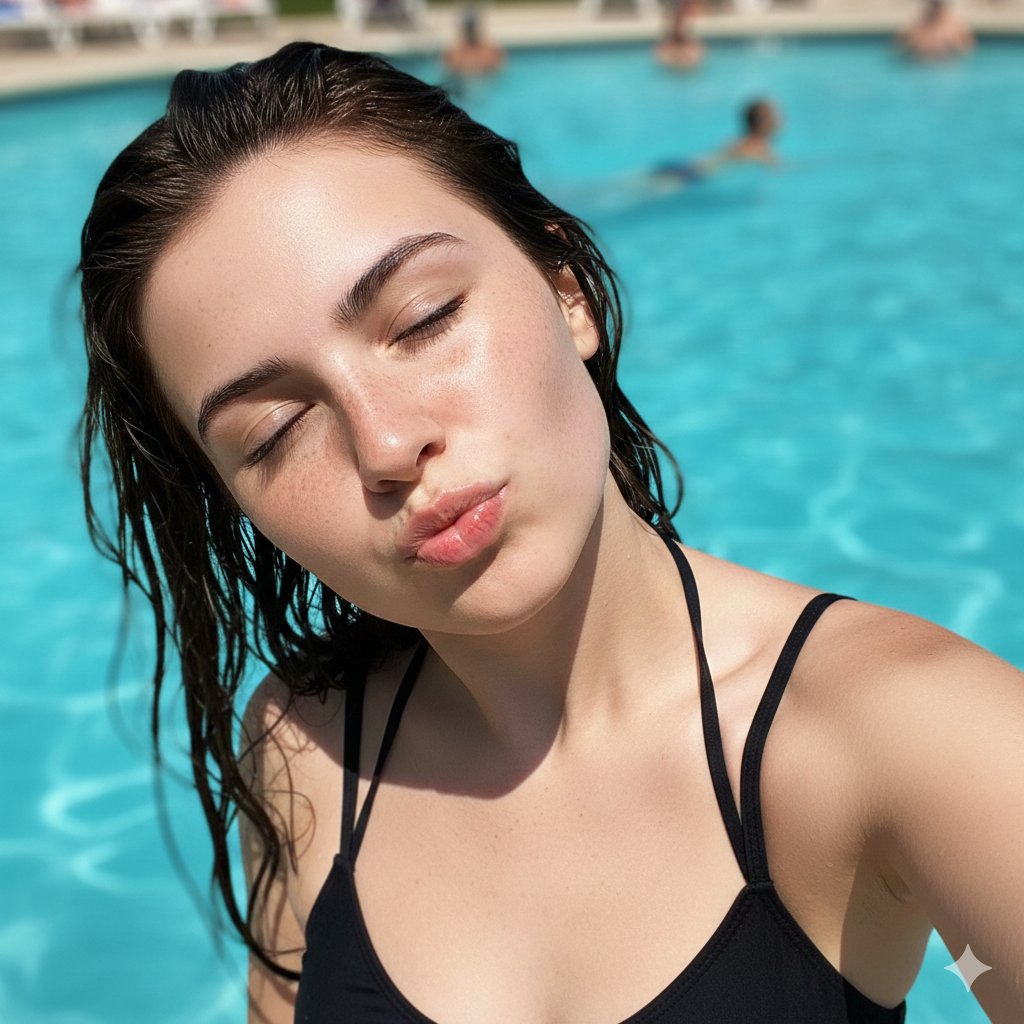 度假心情的年轻女性