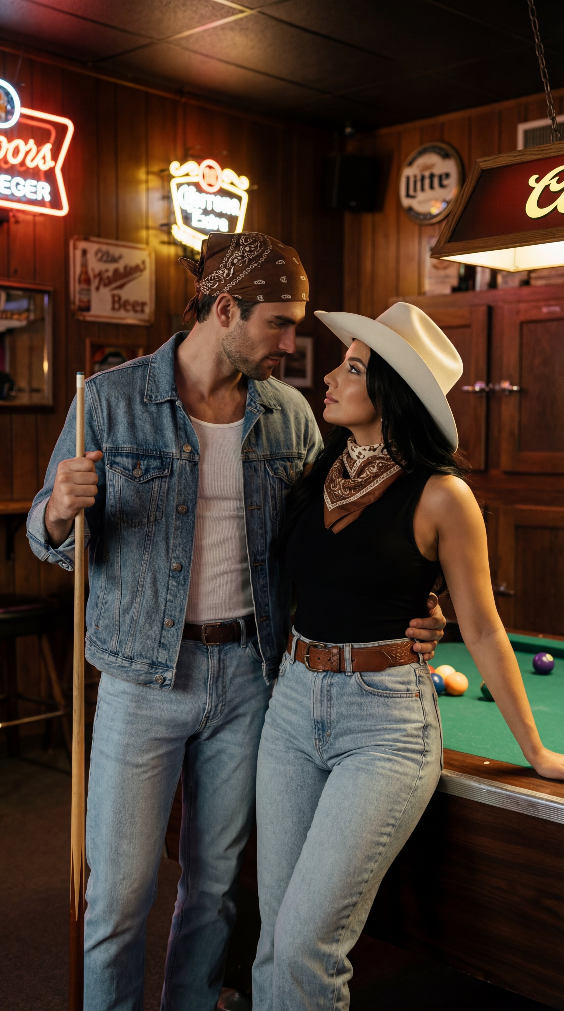 复古美国潜水酒吧场景