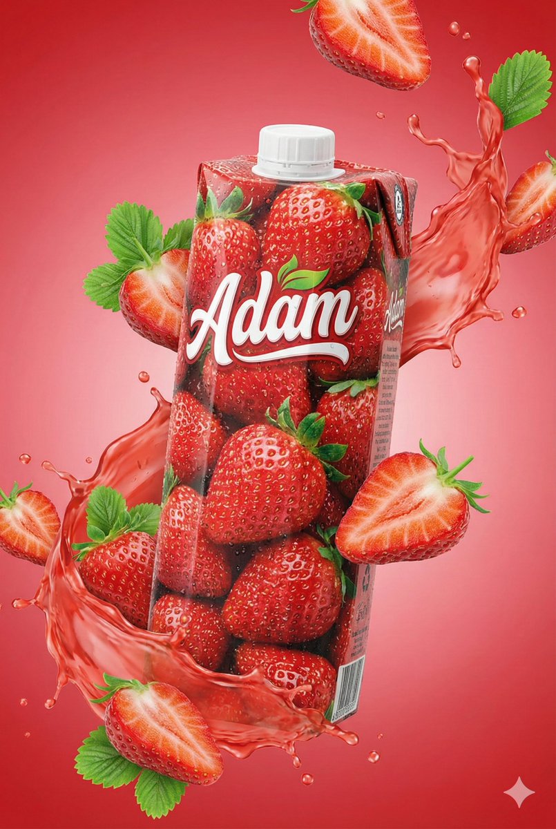 果汁盒商业摄影提示词