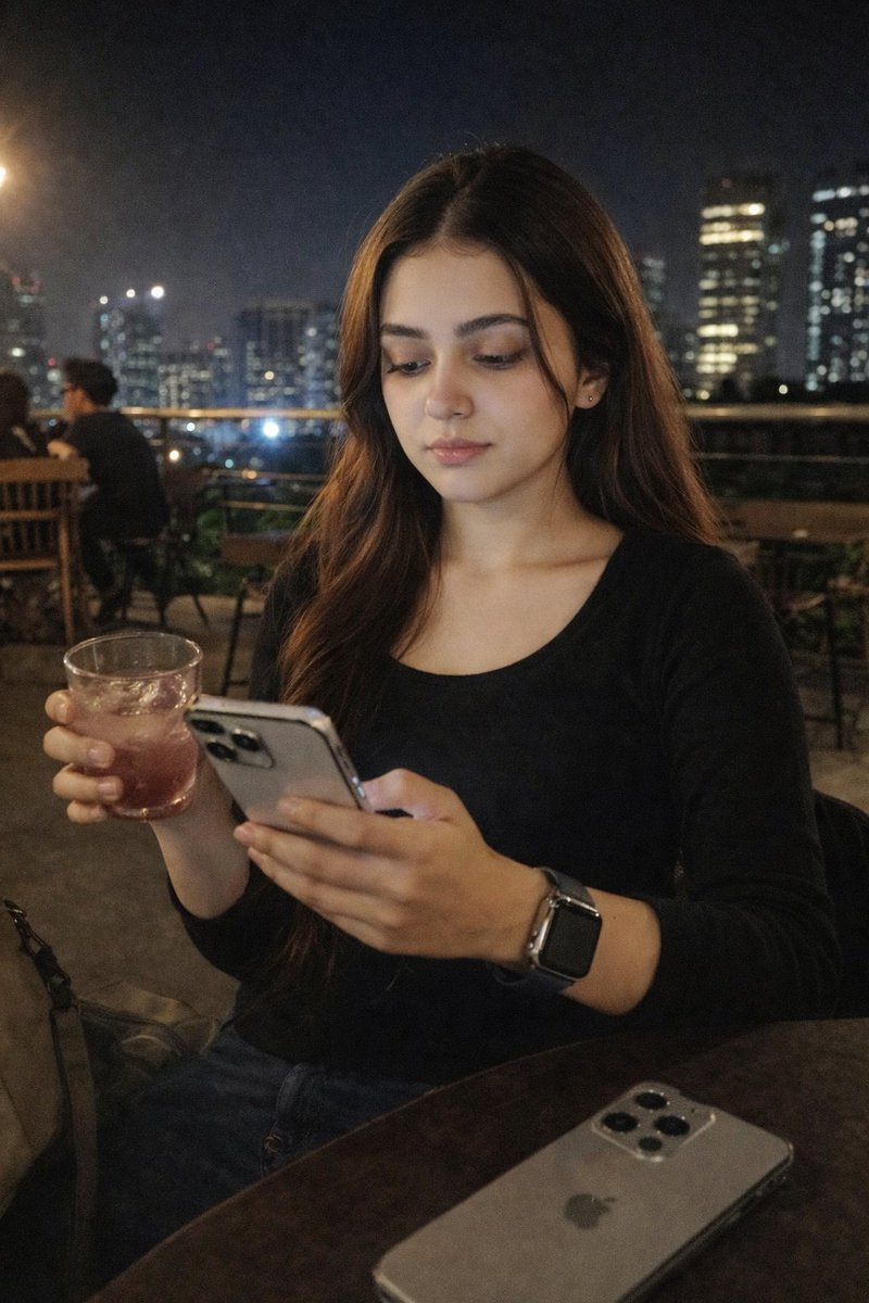 印尼女孩夜晚街头 candid 照