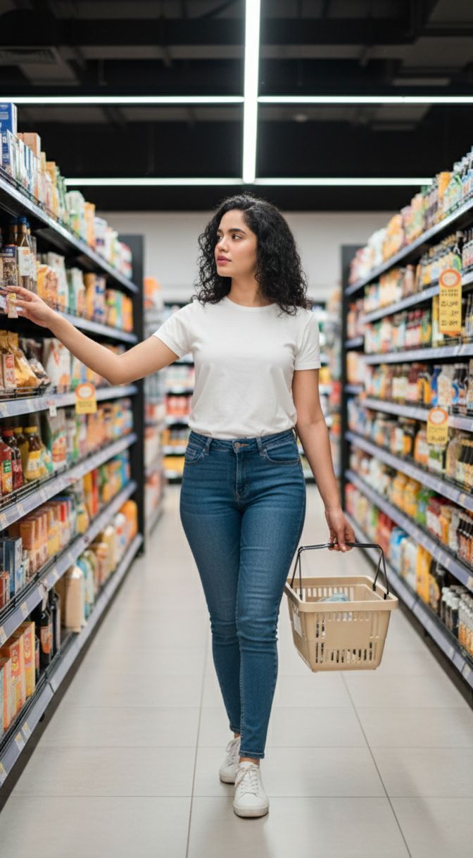 现代超市购物场景