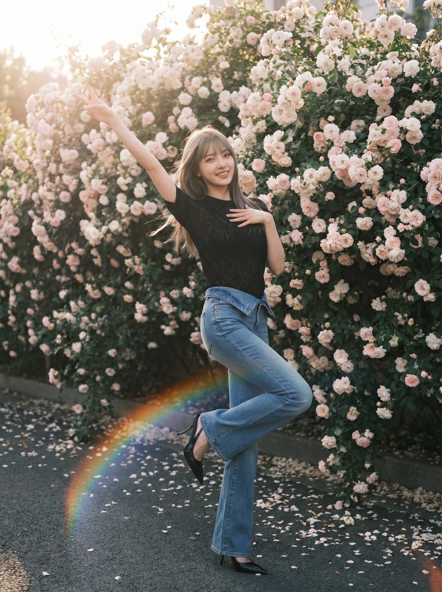 春日蔷薇花墙抓拍