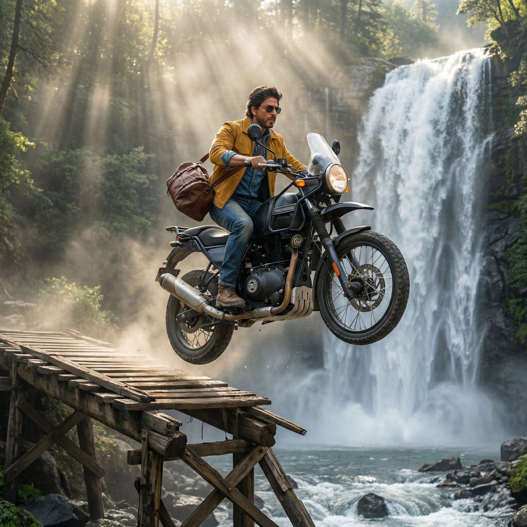 SRK飞跃断木桥动作照