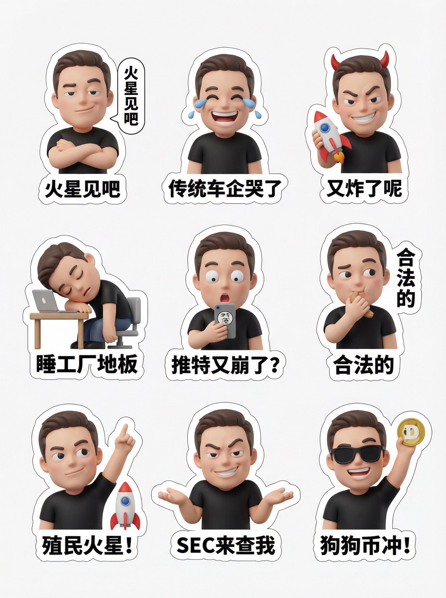 快速制作专属职场打工牛马表情贴纸