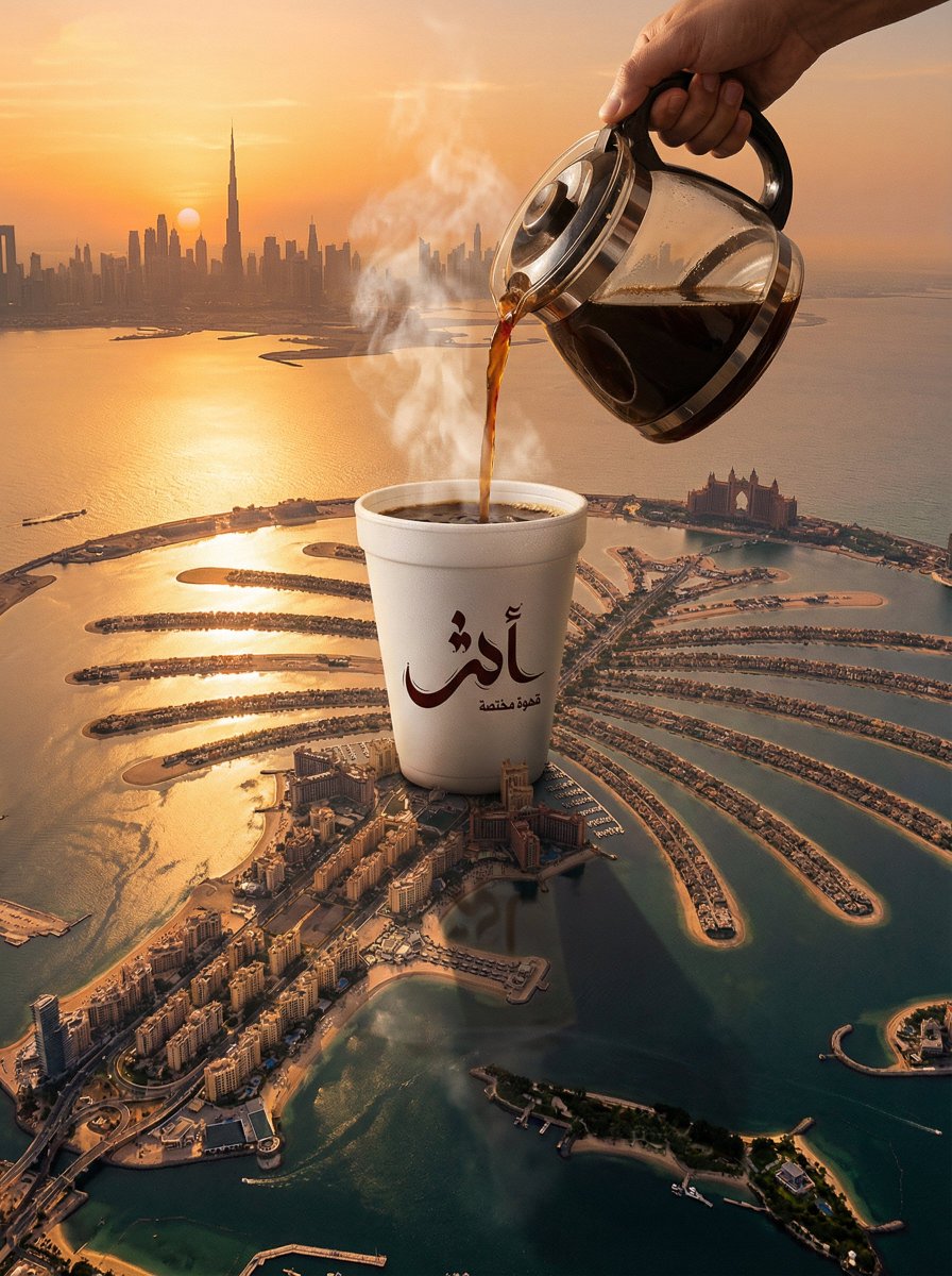 迪拜棕榈岛空中奇幻场景