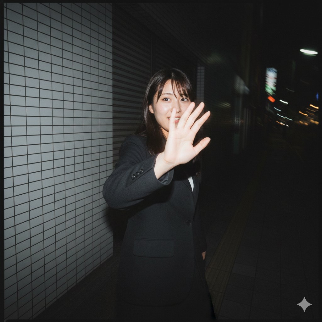 东京街头夜晚的偶遇