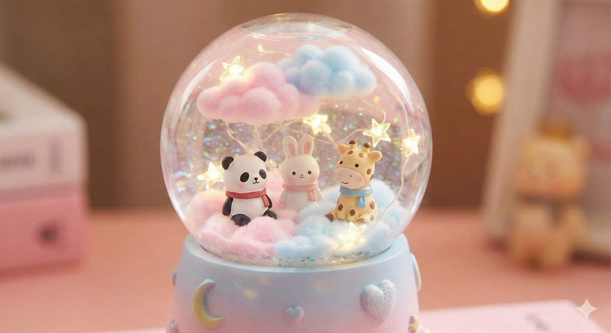 スノードームの夢の世界を創造するNano Bananaプロンプト