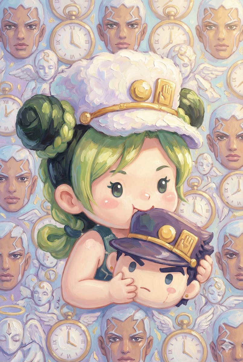 童话般治愈的厚涂油画