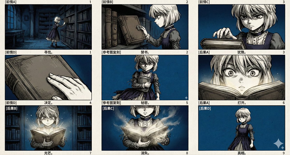 九宫格分镜提示词分析