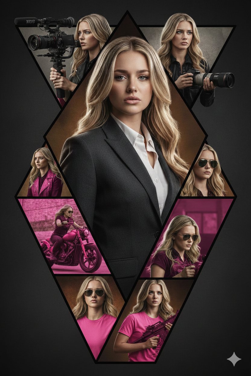 电影海报风格西部女性