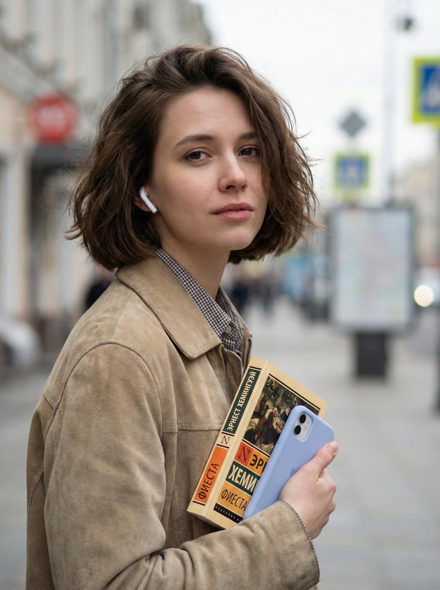 Google Gemini Nano Banana Pro - 年轻女性的街头肖像