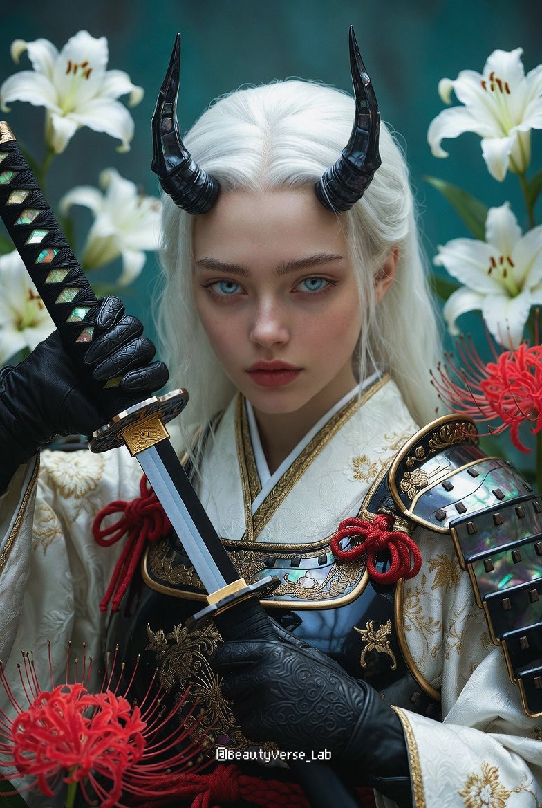 超逼真电影肖像：惊艳白发女性