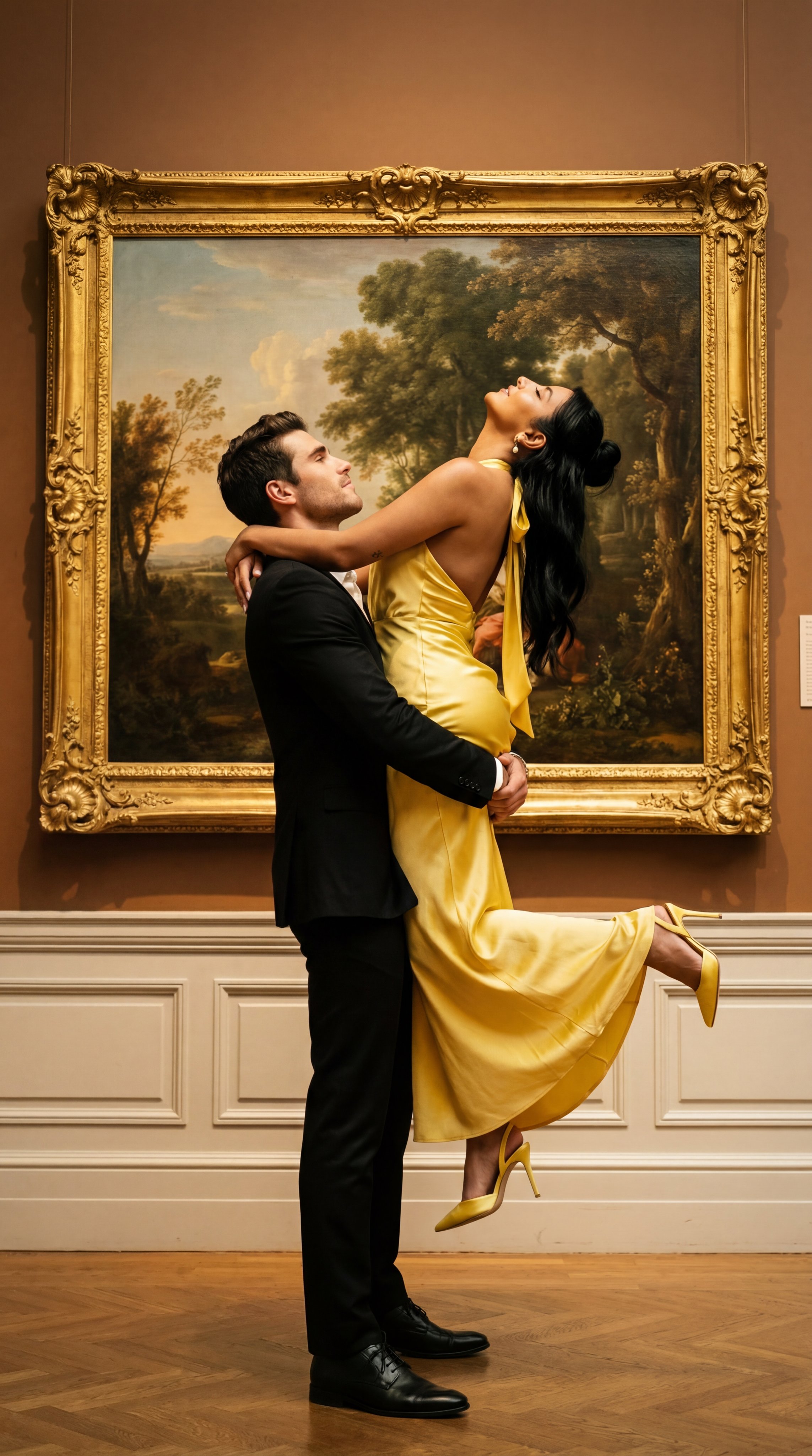 Museum Gallery Romance Scene