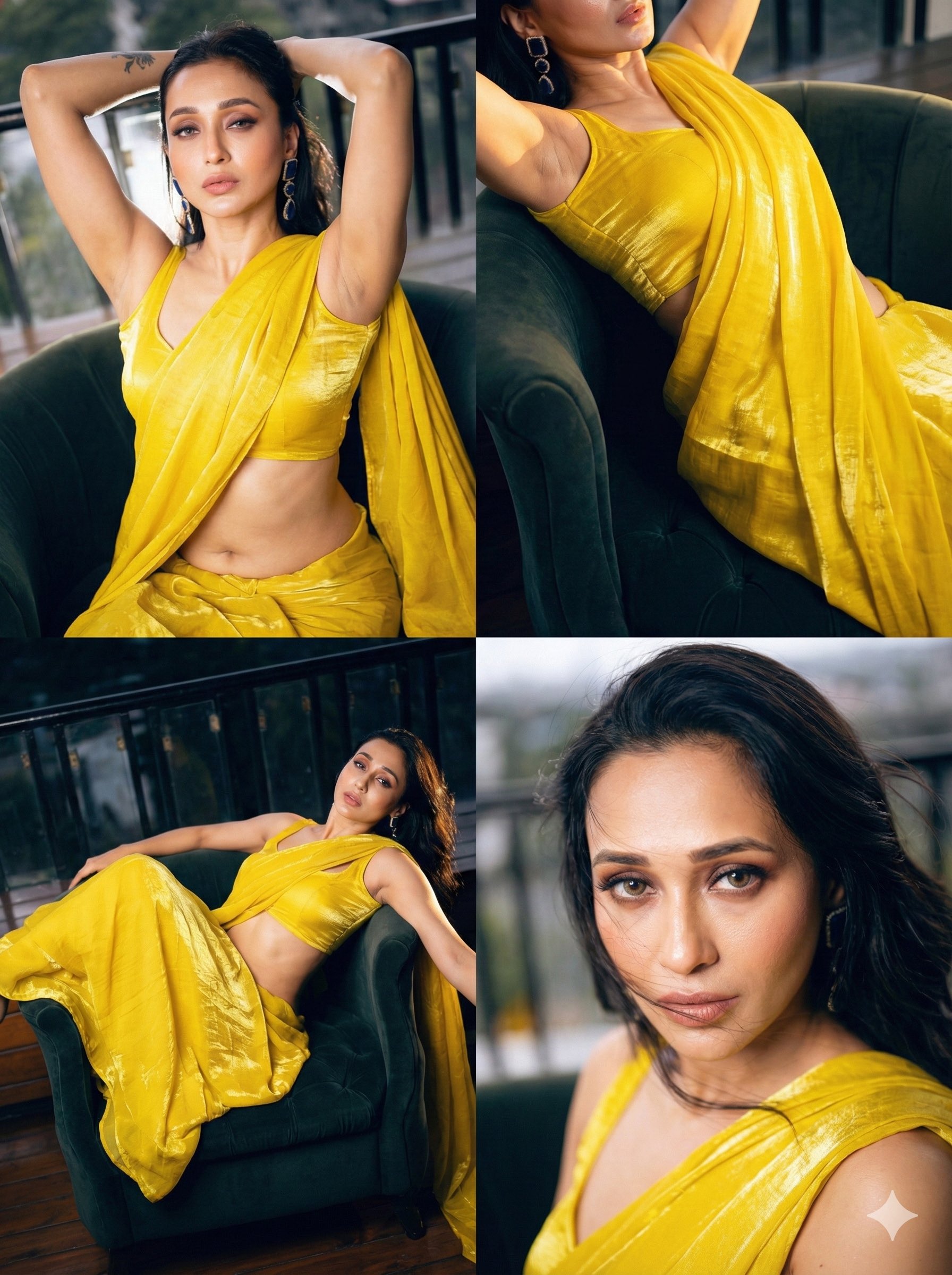 Mimi Chakraborty 黄色沙丽时尚摄影