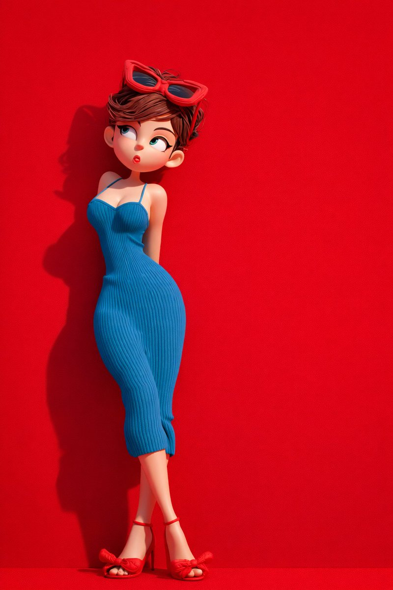 AI艺术风格卡通女性图像