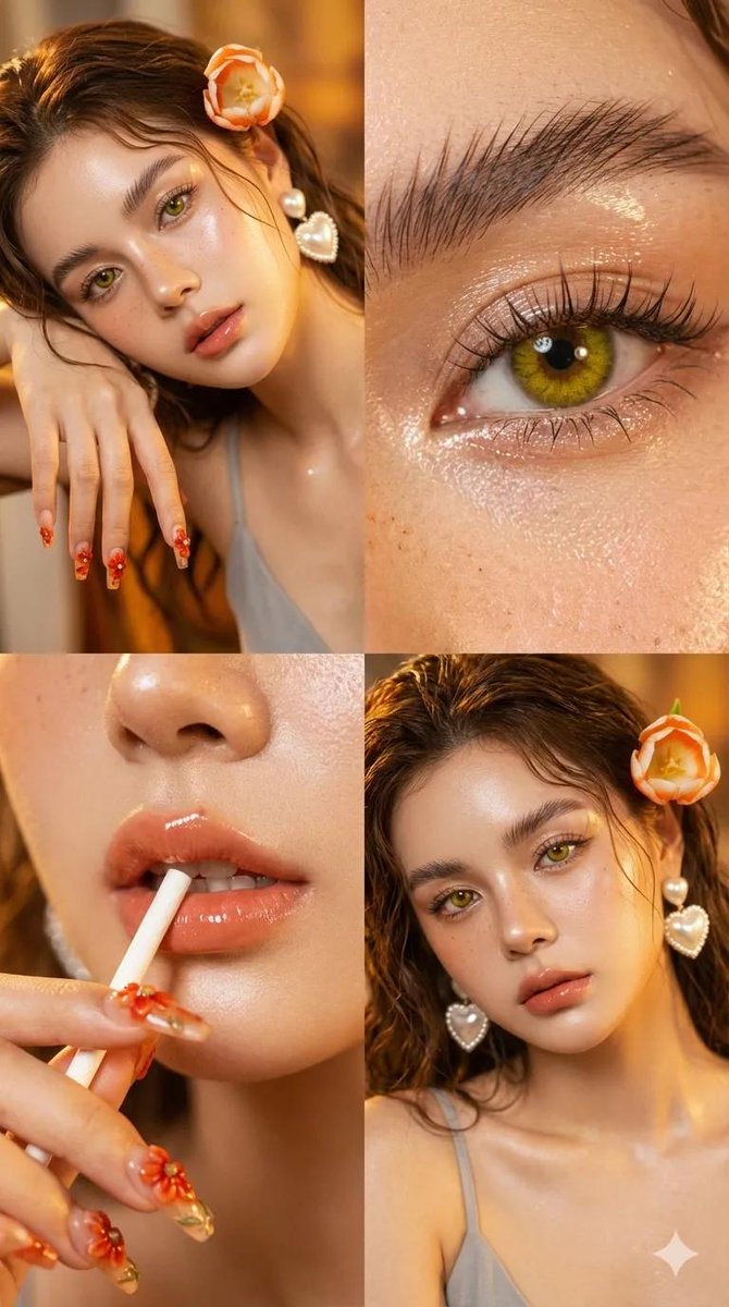 超真实玻璃皮肤少女肖像