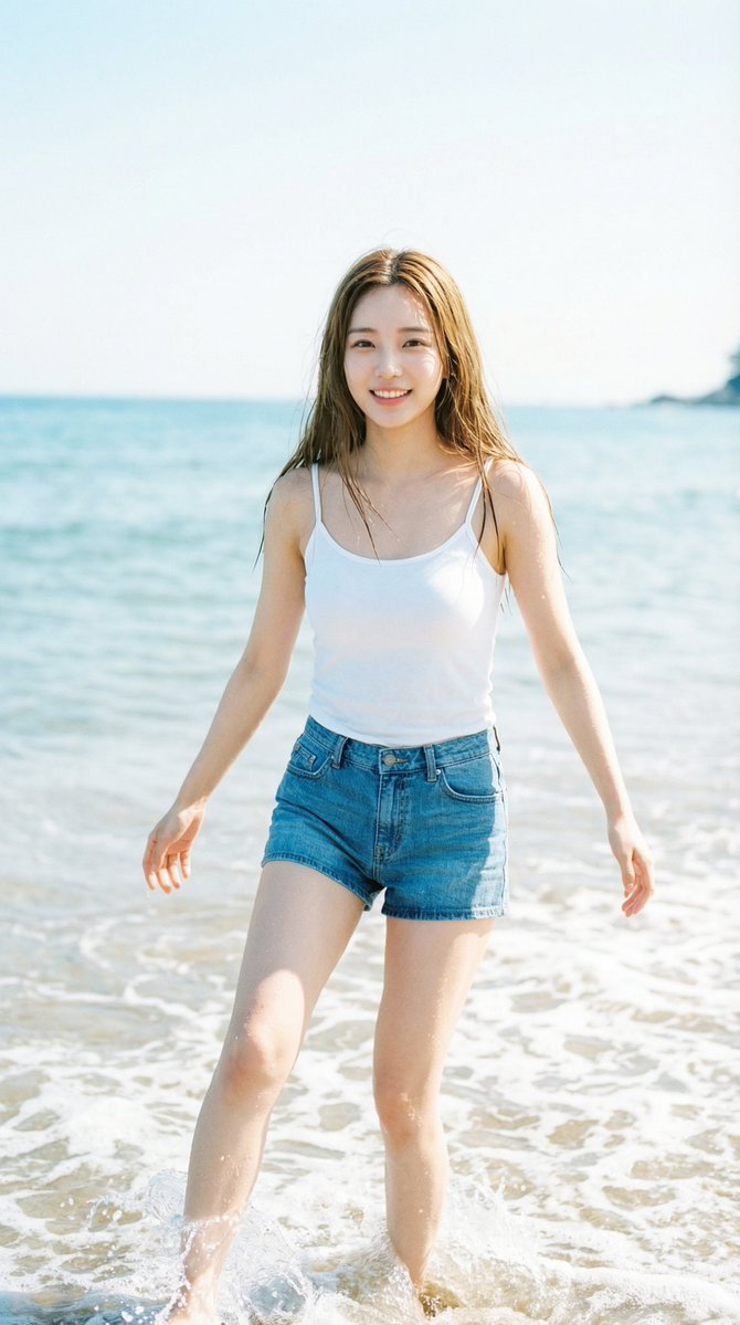 AI摄影如何捕捉日系写真中的动态水花