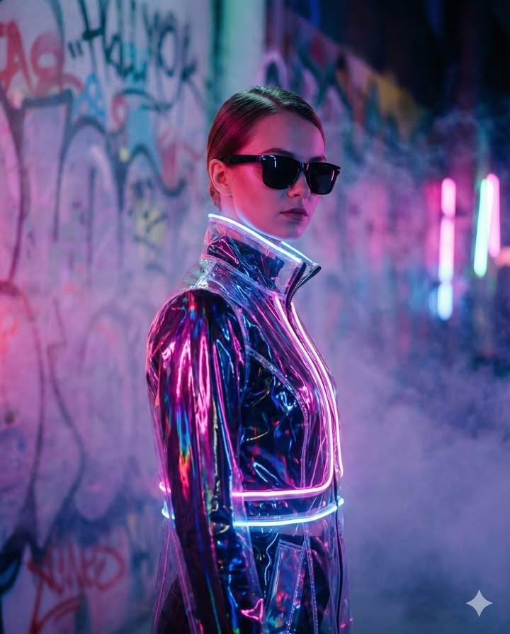 充满自信的年轻男士站在涂鸦覆盖的城市墙壁前