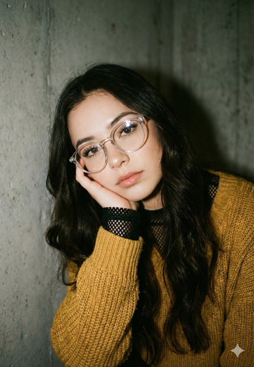 Mustard Sweater Aesthetic Portrait