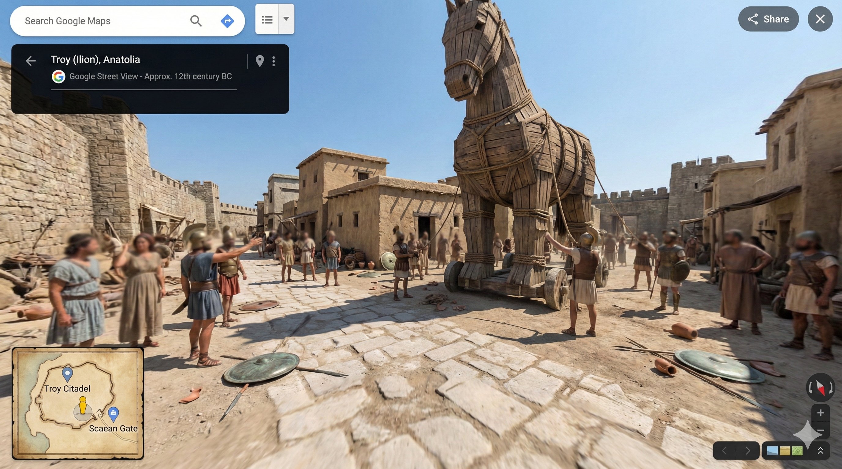 Troy古城360&deg;全景截图