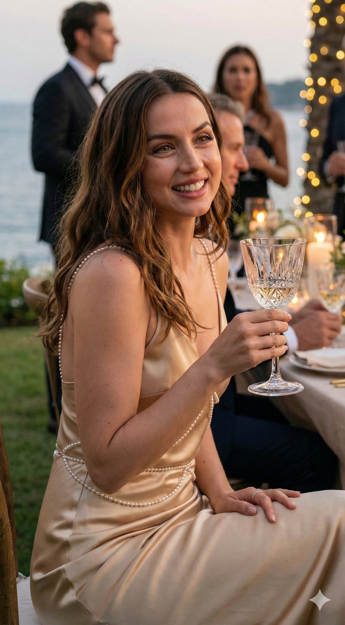 Ana de Armas户外晚宴照