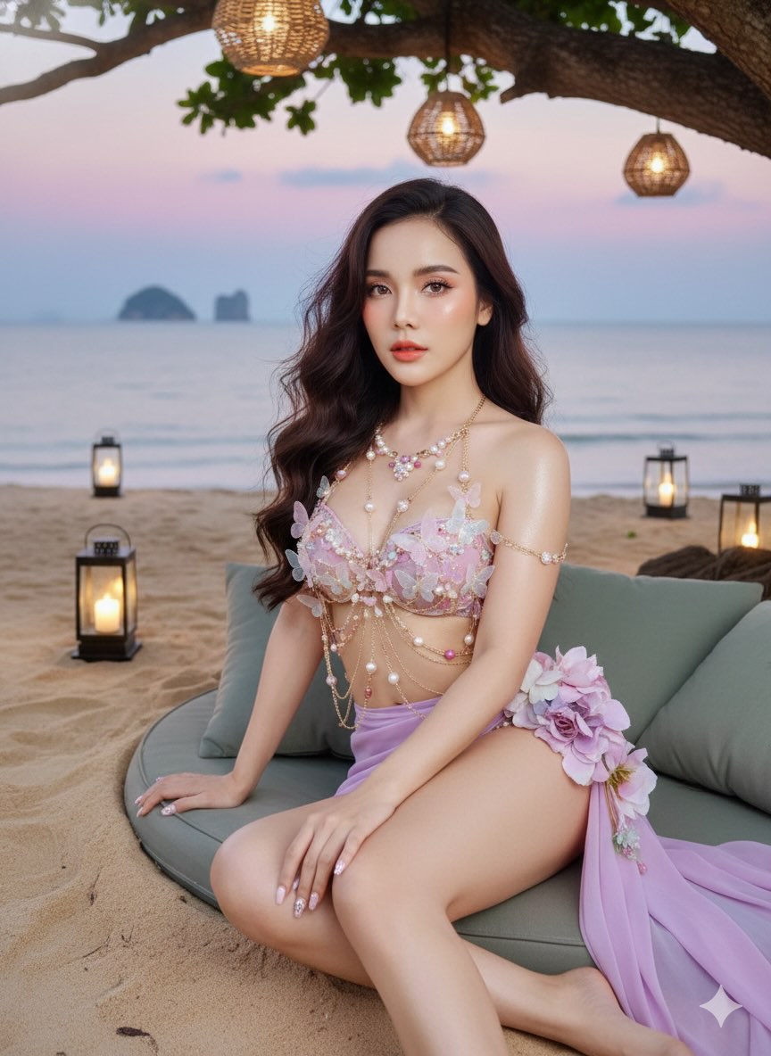 Gemini Nano Banana 3.0 - 优雅海滩休闲场景