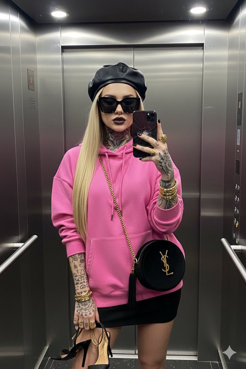 过度奢华的西方年轻女性