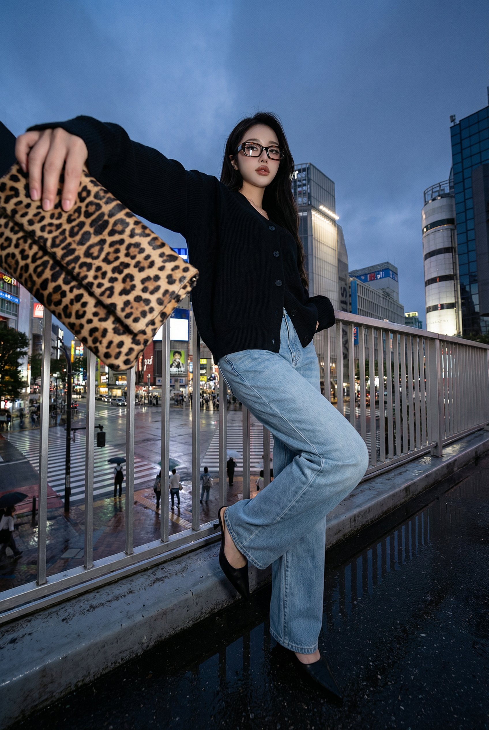 空想AIファッションの渋谷スクランブル交差点