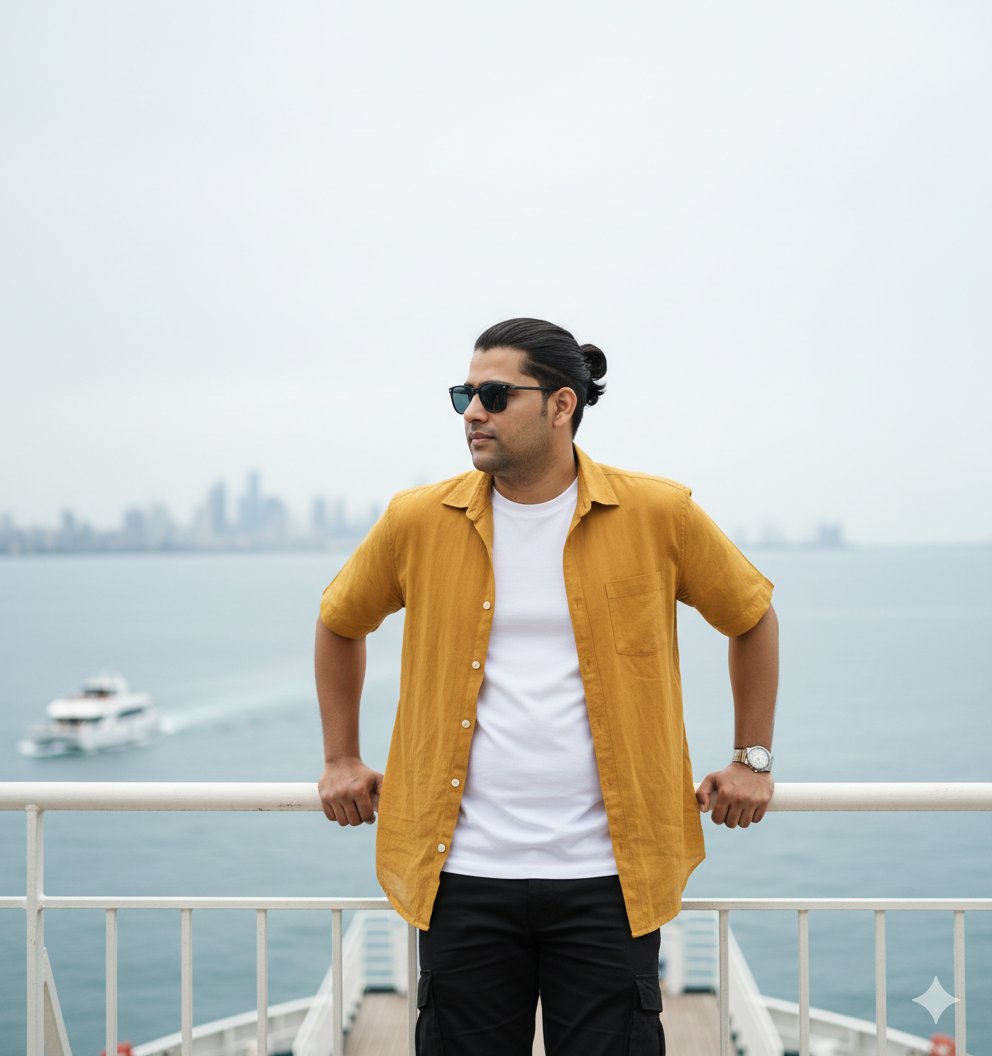 港口板walk上的时尚肖像