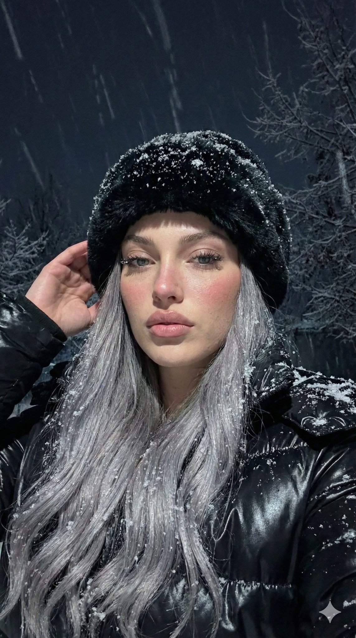 Gemini Nano Banana 3.0 冬夜自拍