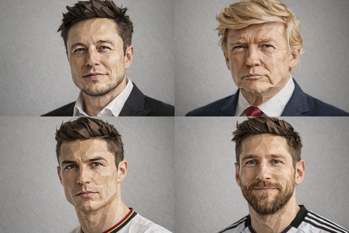 3D纸艺肖像组合