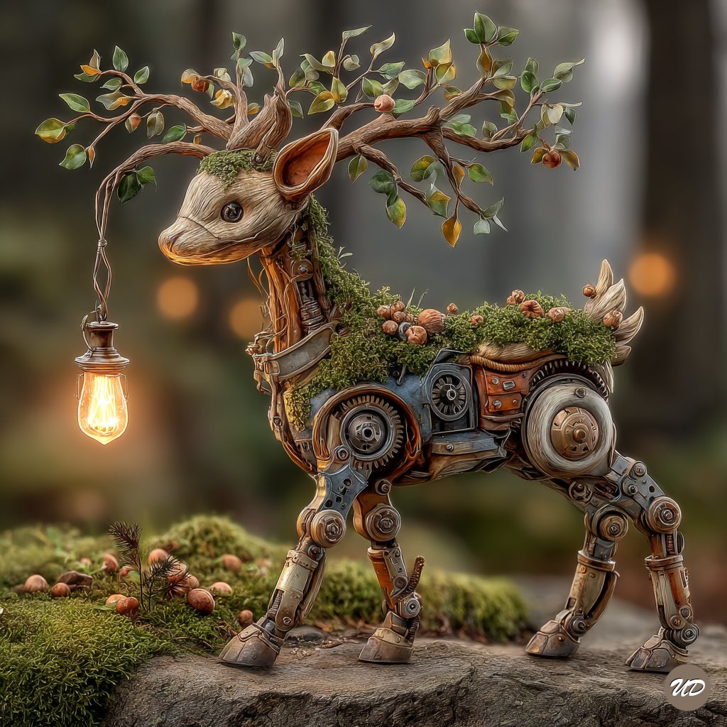 森林中的机械鹿