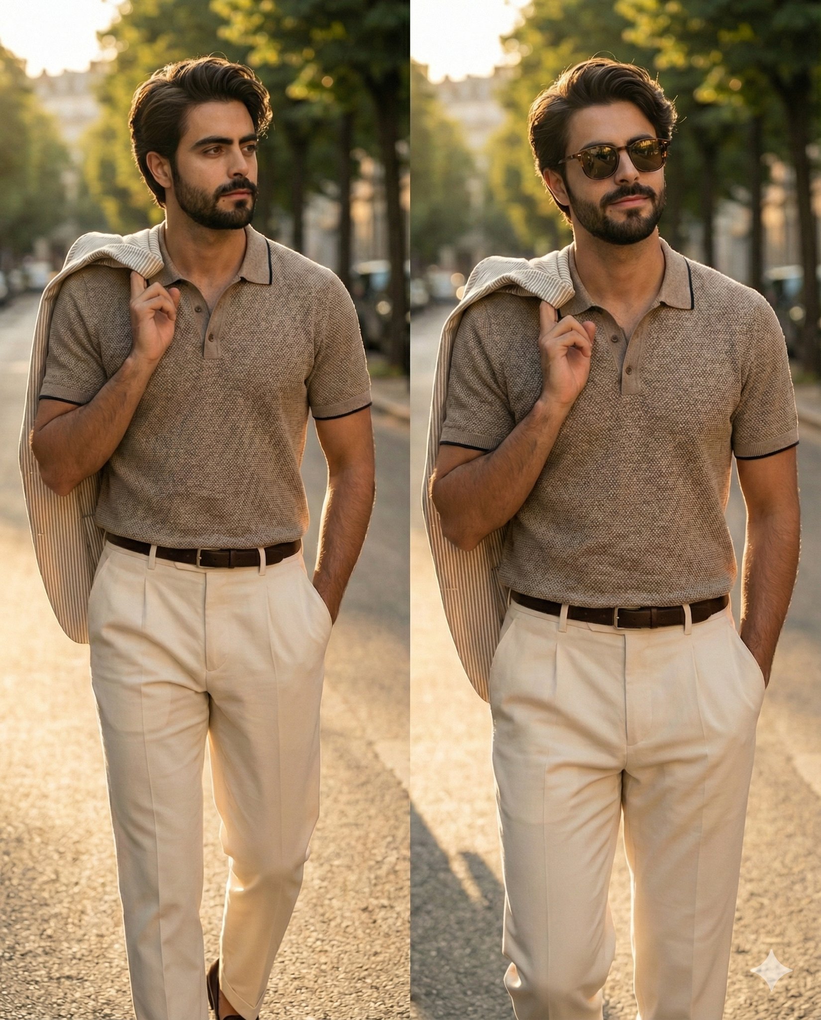 静谧风格，金色午后漫步