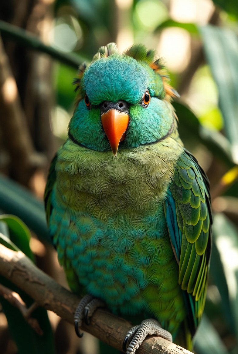 电影感鹦鹉森林图