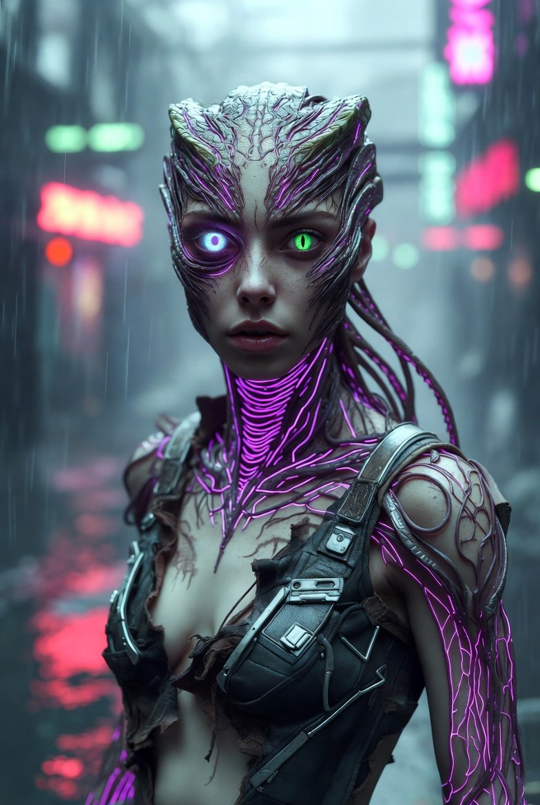 半人半机，霓虹雨中的传奇GROK