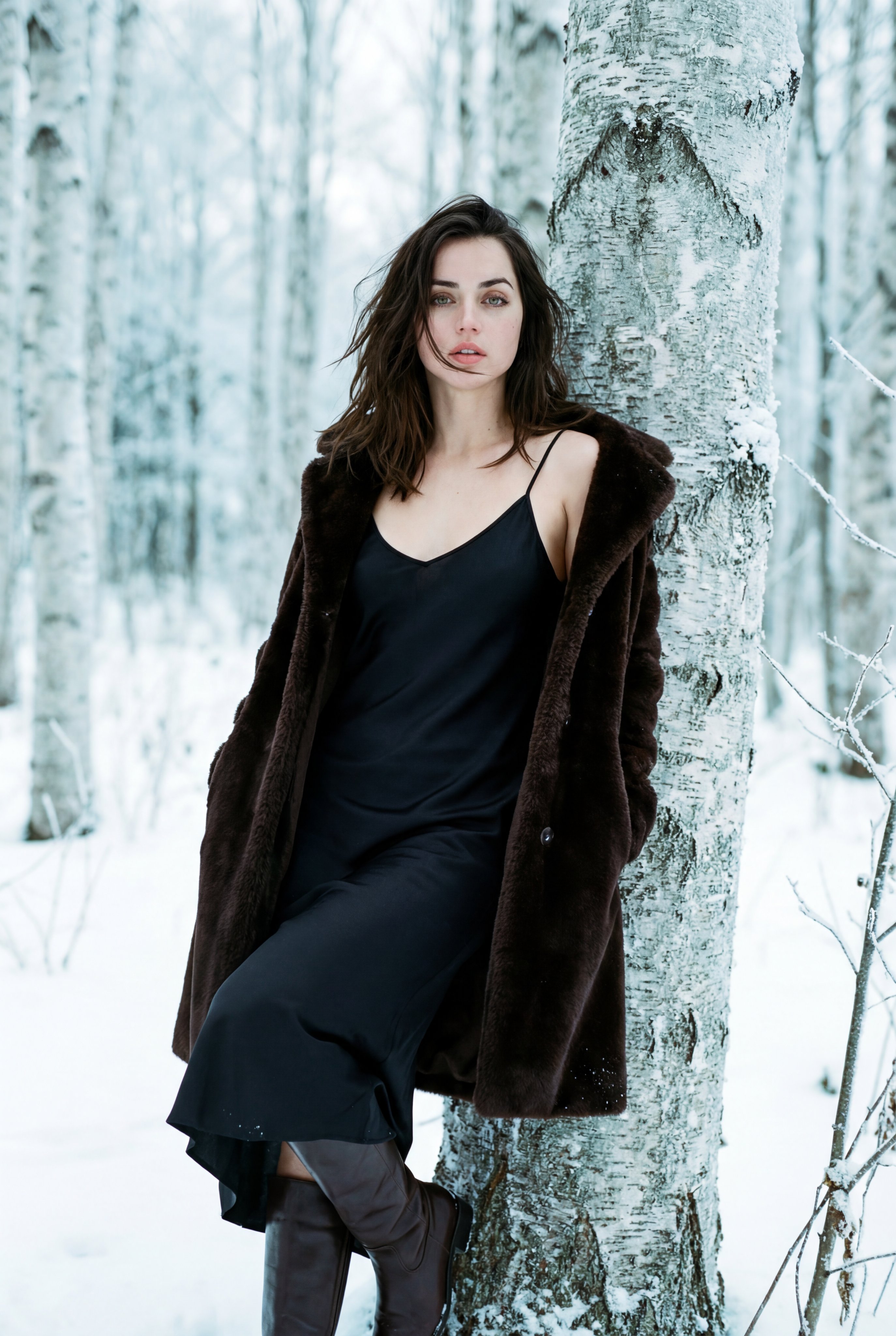 安娜&middot;德&middot;阿玛斯冬日写真