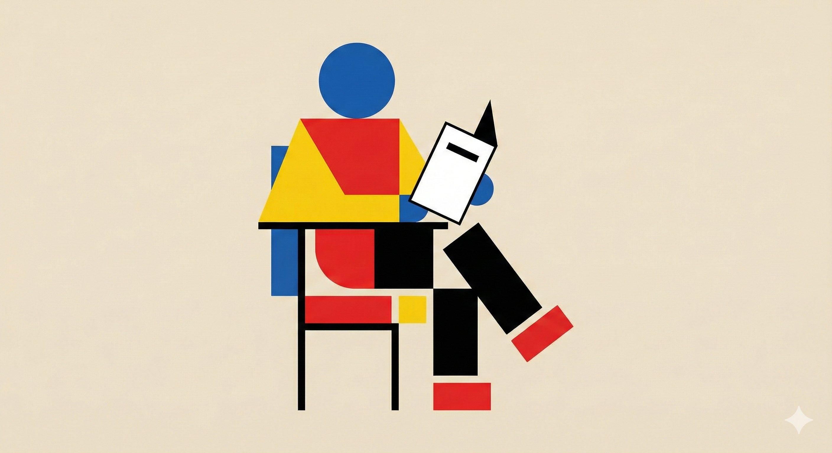 包豪斯几何简约插画