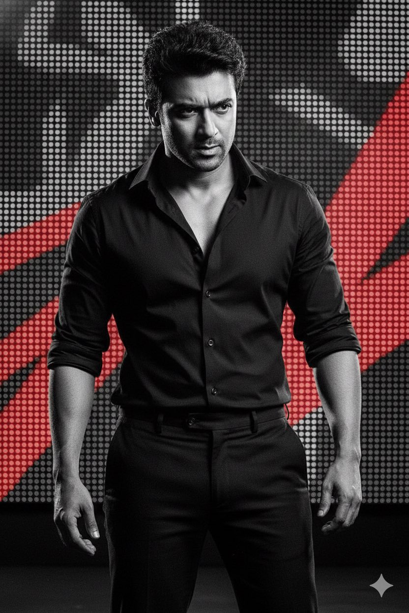 电影风格黑白男性主角肖像