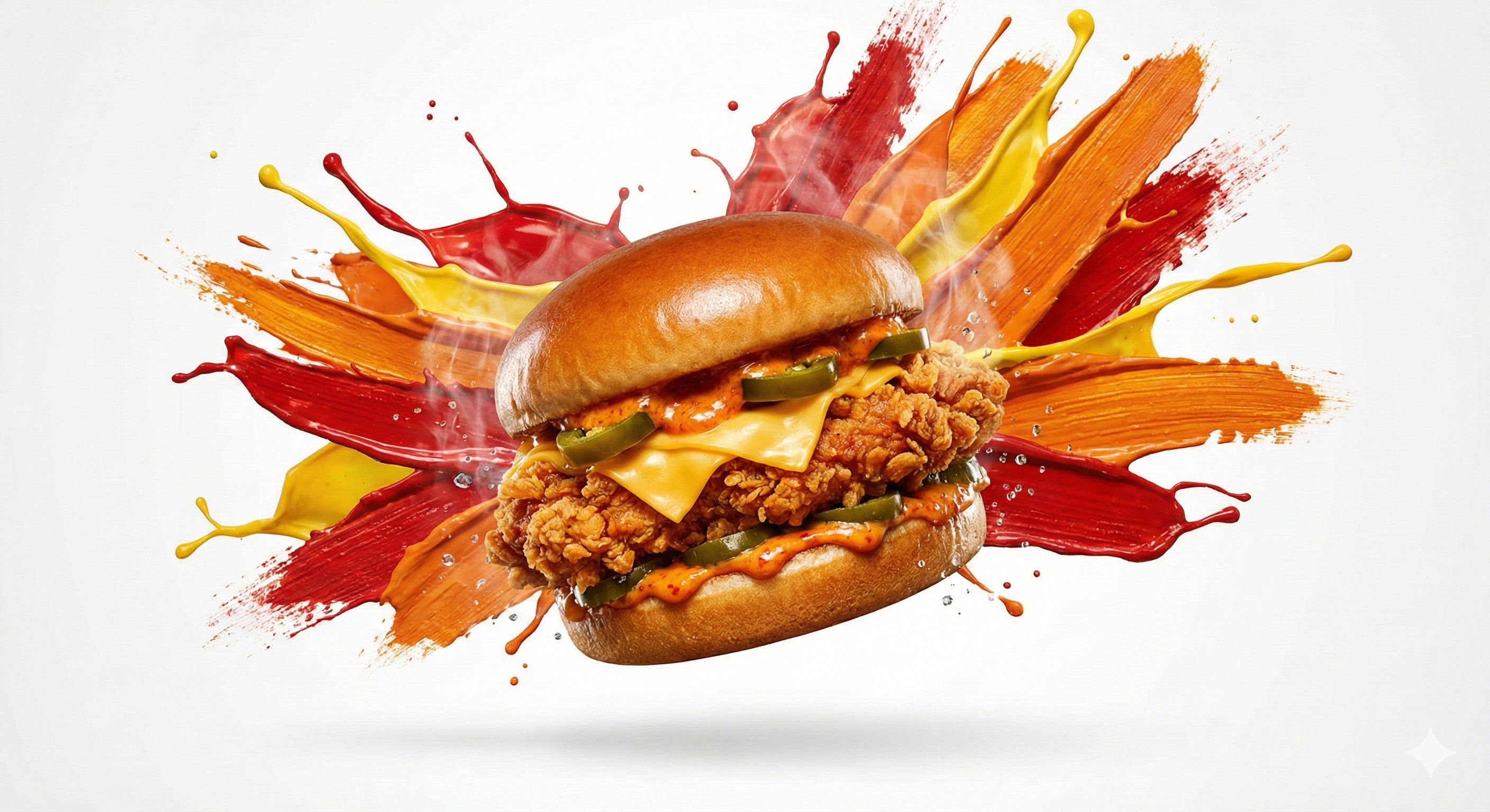 色彩爆炸能量食品广告
