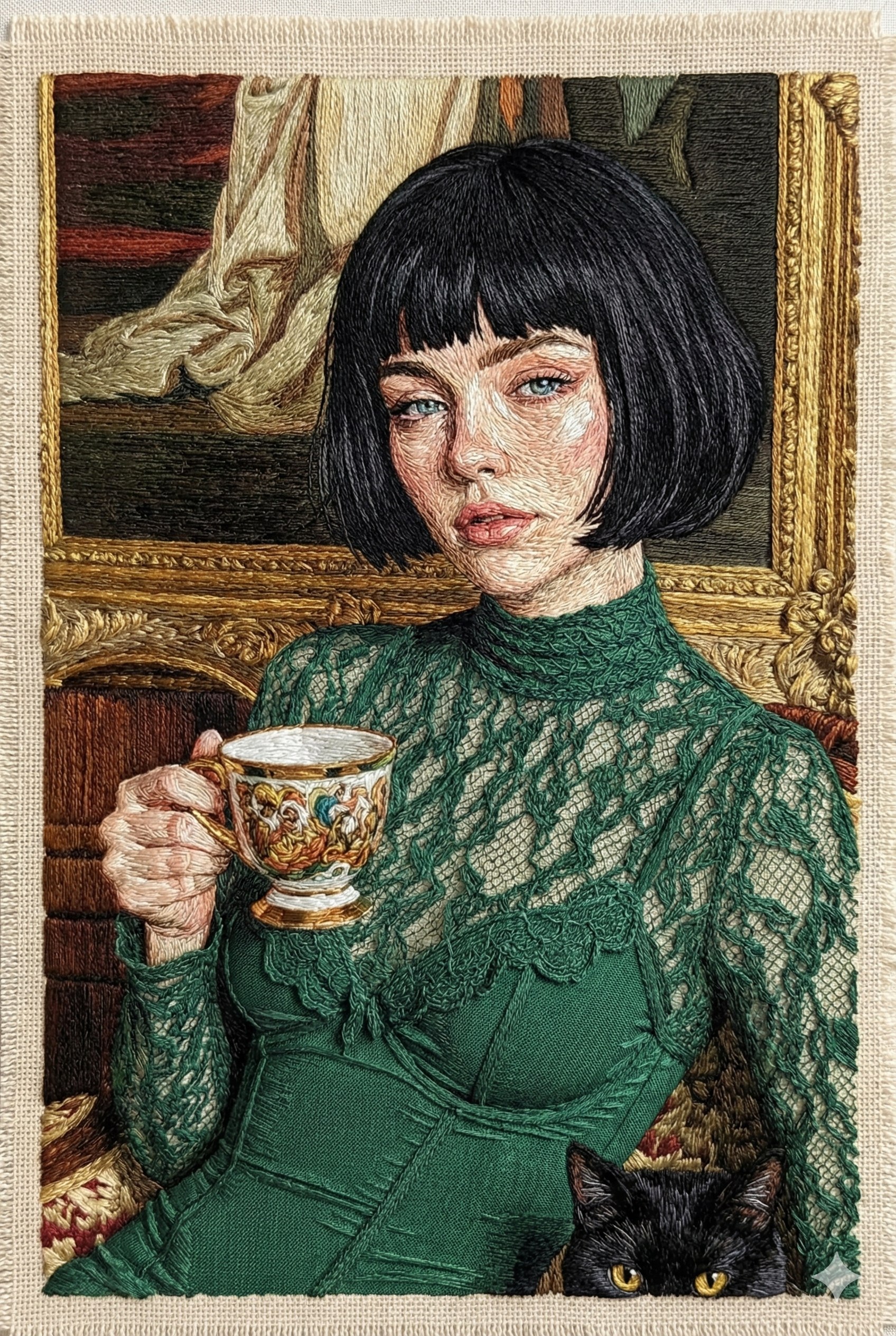 使用Google Gemini Nano Banana转换照片为刺绣艺术