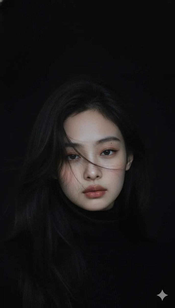 Google Gemini Nano Banana Pro - 暗调电影风格年轻女性肖像