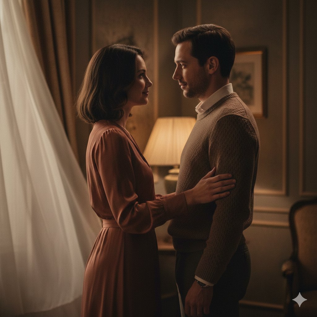 浪漫氛围下的亲密时刻