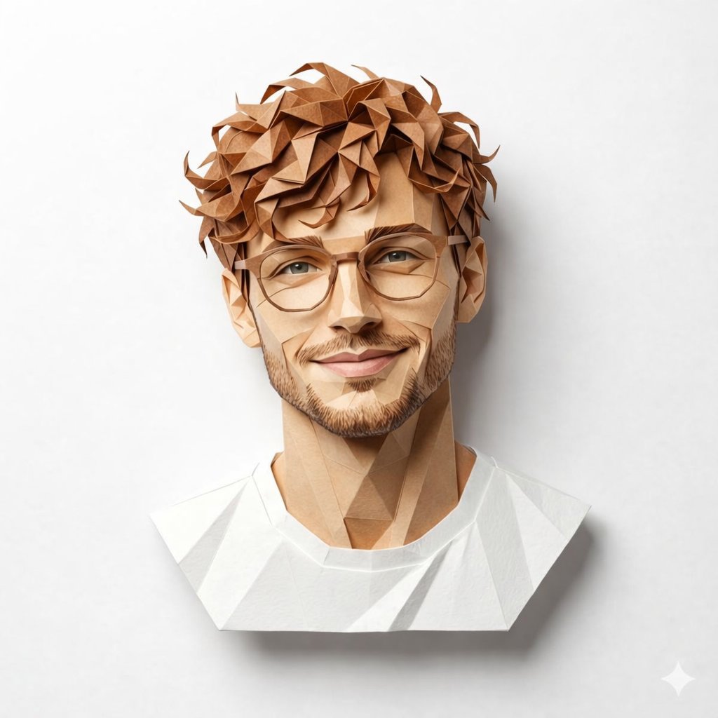 现代艺术风格数字纸艺肖像