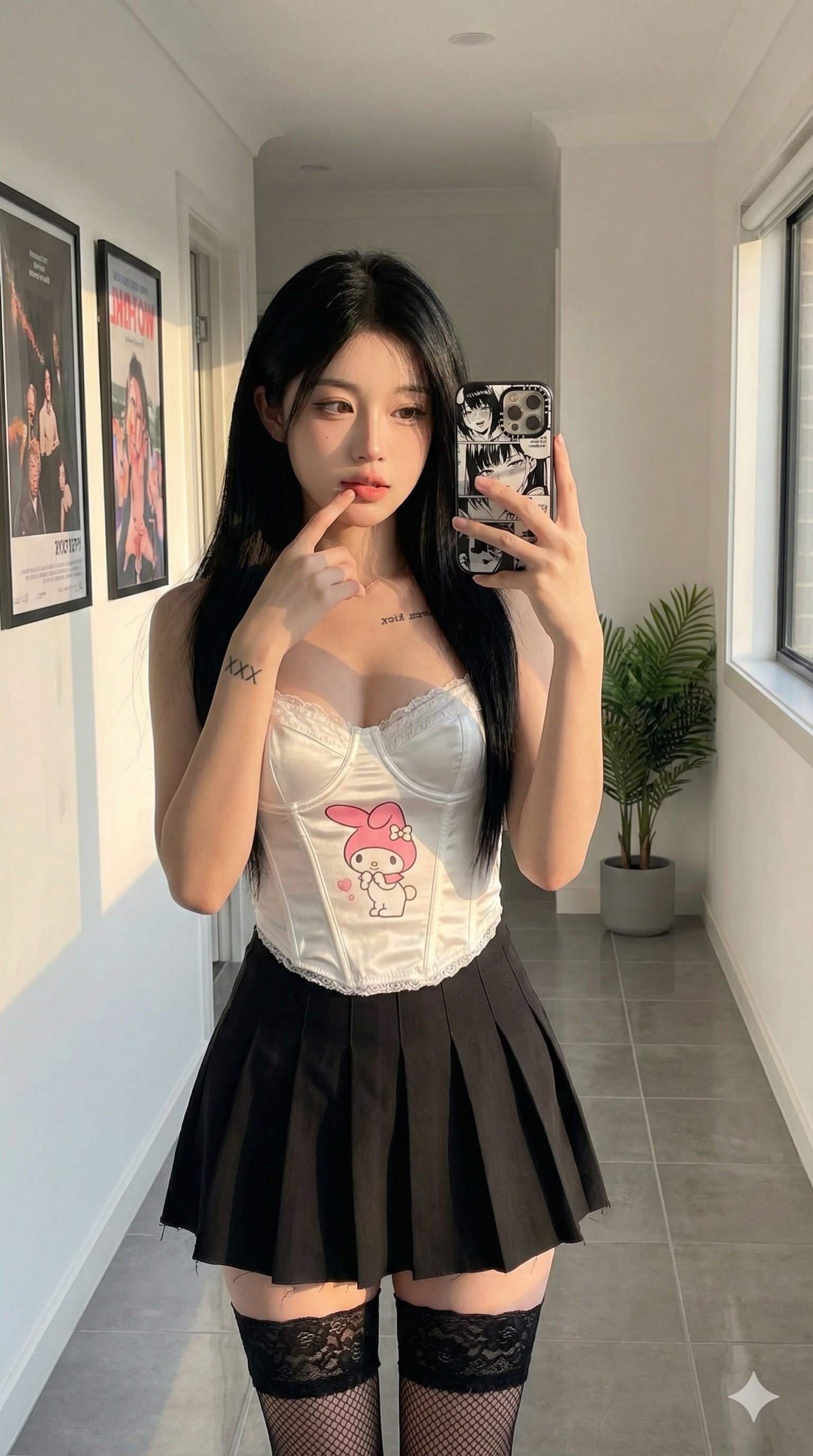 阳光走廊的自拍