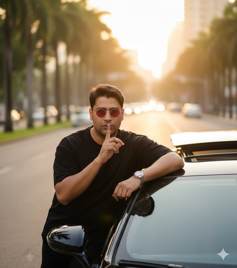 自信的年轻印度男子